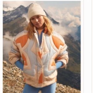 New Free People Shine On Retro Puffer Jacket